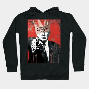 Donald Trump: King Trump on a Dark Background Hoodie